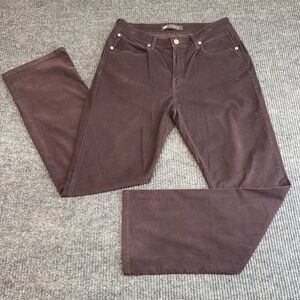 Levi's 505 Corduroy Pants Women 30x32 Maroon High Rise Straight Leg Bootcut 10M